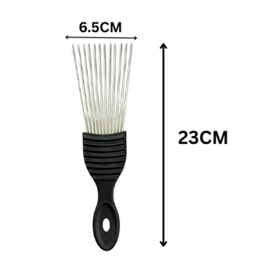 YTS - AFRO METAL TAIL COMB (SMALL HANDLE) - 12'S