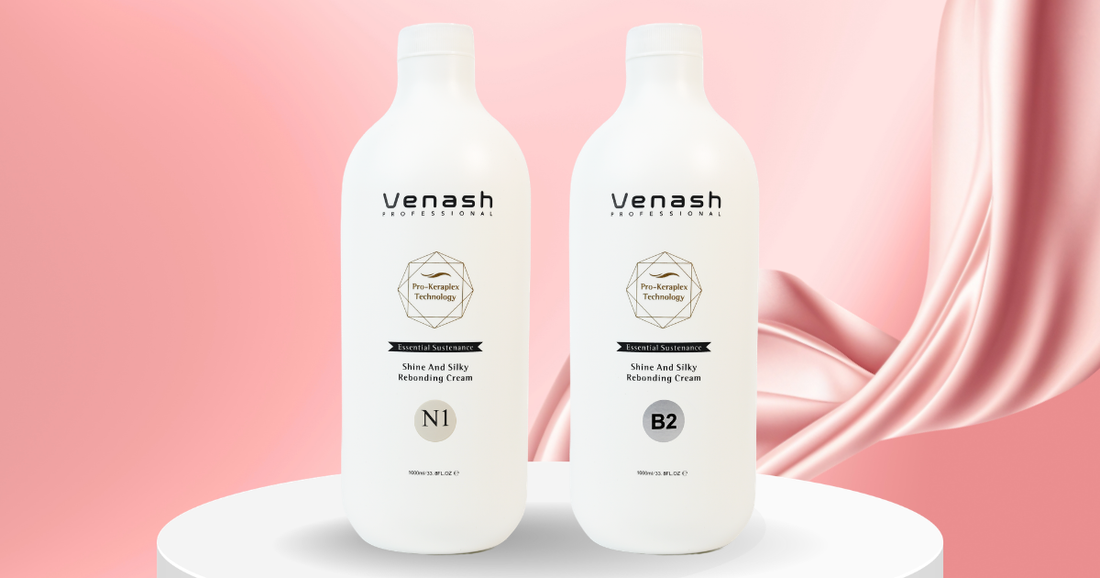Venash Professional Shine and Silky Rebonding Cream N1 and B2 neutraliser set