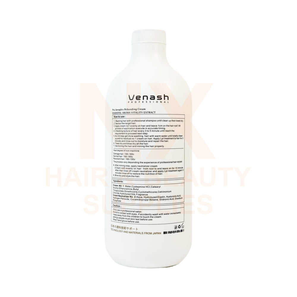 VENASH – SHINE AND SILKY REBONDING CREAM 1000ML X 2 (NORMAL HAIR)