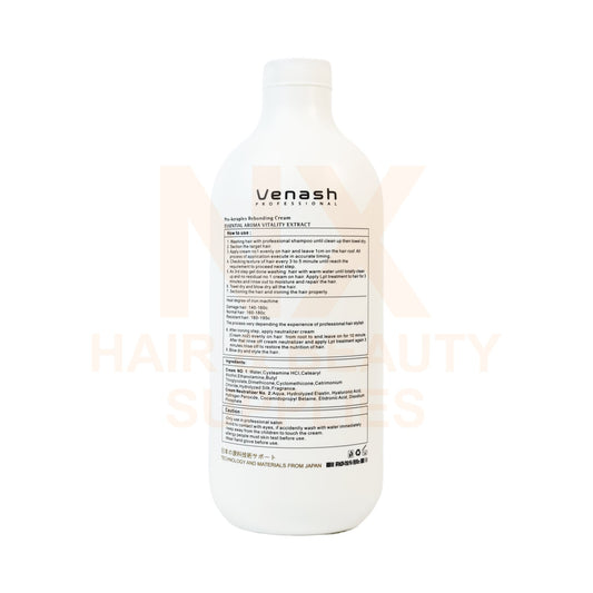 VENASH – SHINE AND SILKY REBONDING CREAM 1000ML X 2 (RESISTANT HAIR)