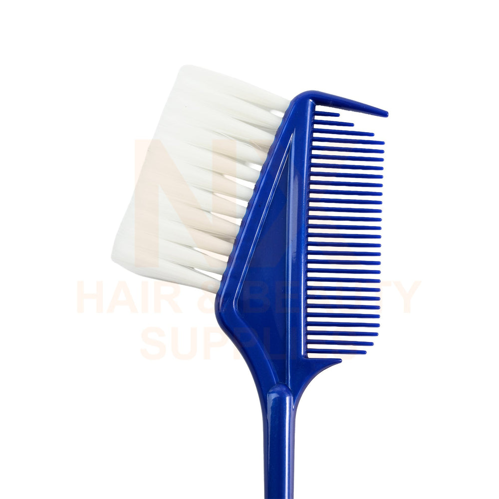 HLD - H020 DYE BRUSH WITH COMB - WHITE BRUSH - BLUE