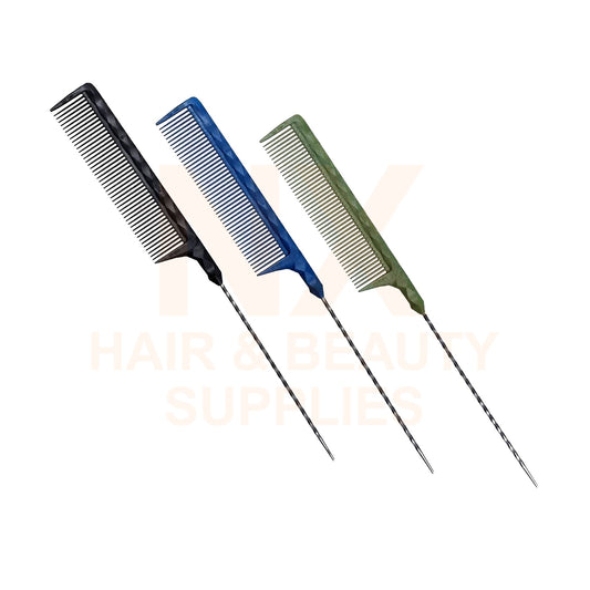 FAWEIO – METAL TAIL COMB – ZT–212A – BLACK/BLUE/GREEN