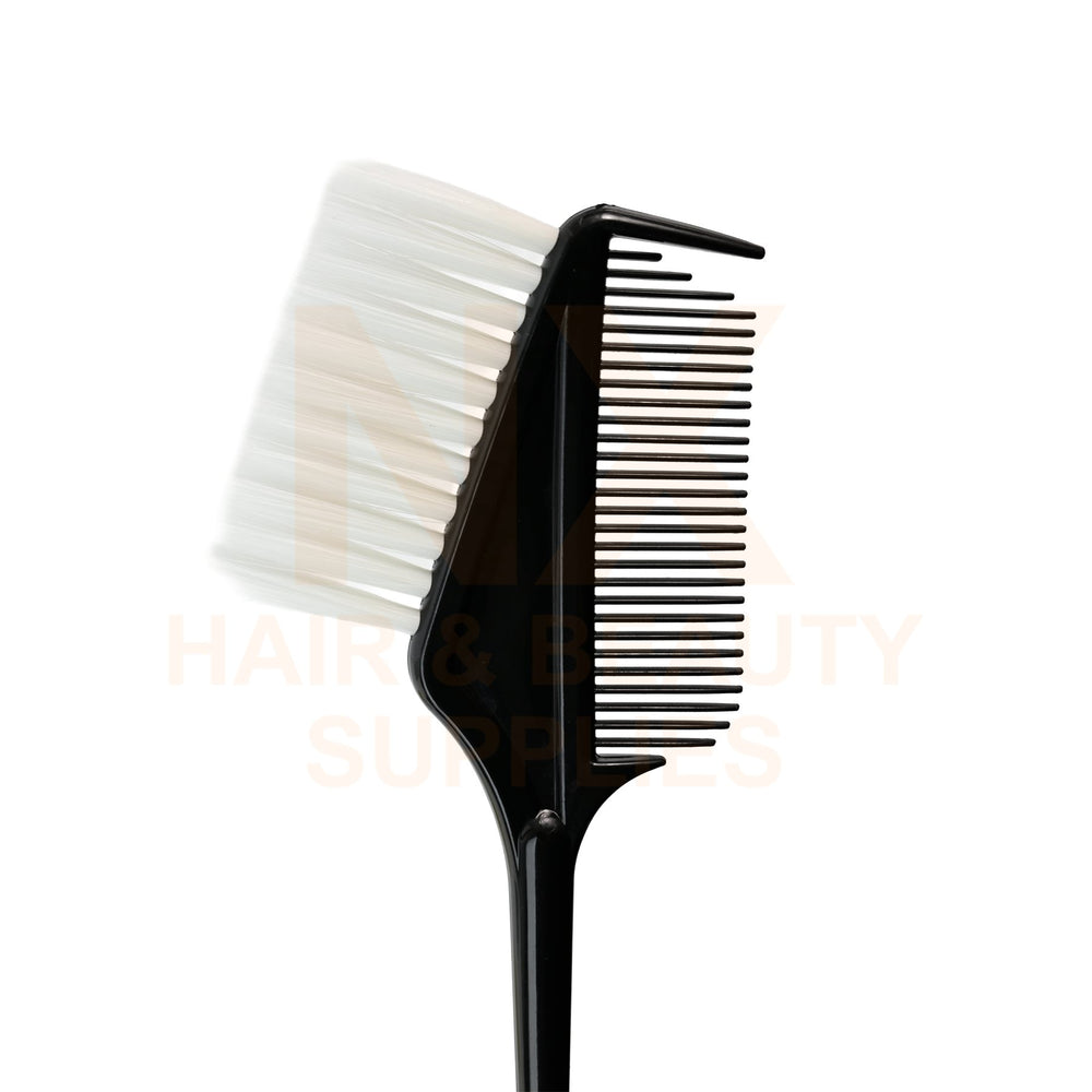 HLD - H020 DYE BRUSH WITH COMB - WHITE BRUSH - BLACK