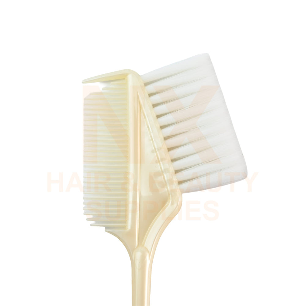 HLD - H020 DYE BRUSH WITH COMB - WHITE BRUSH - WHITE