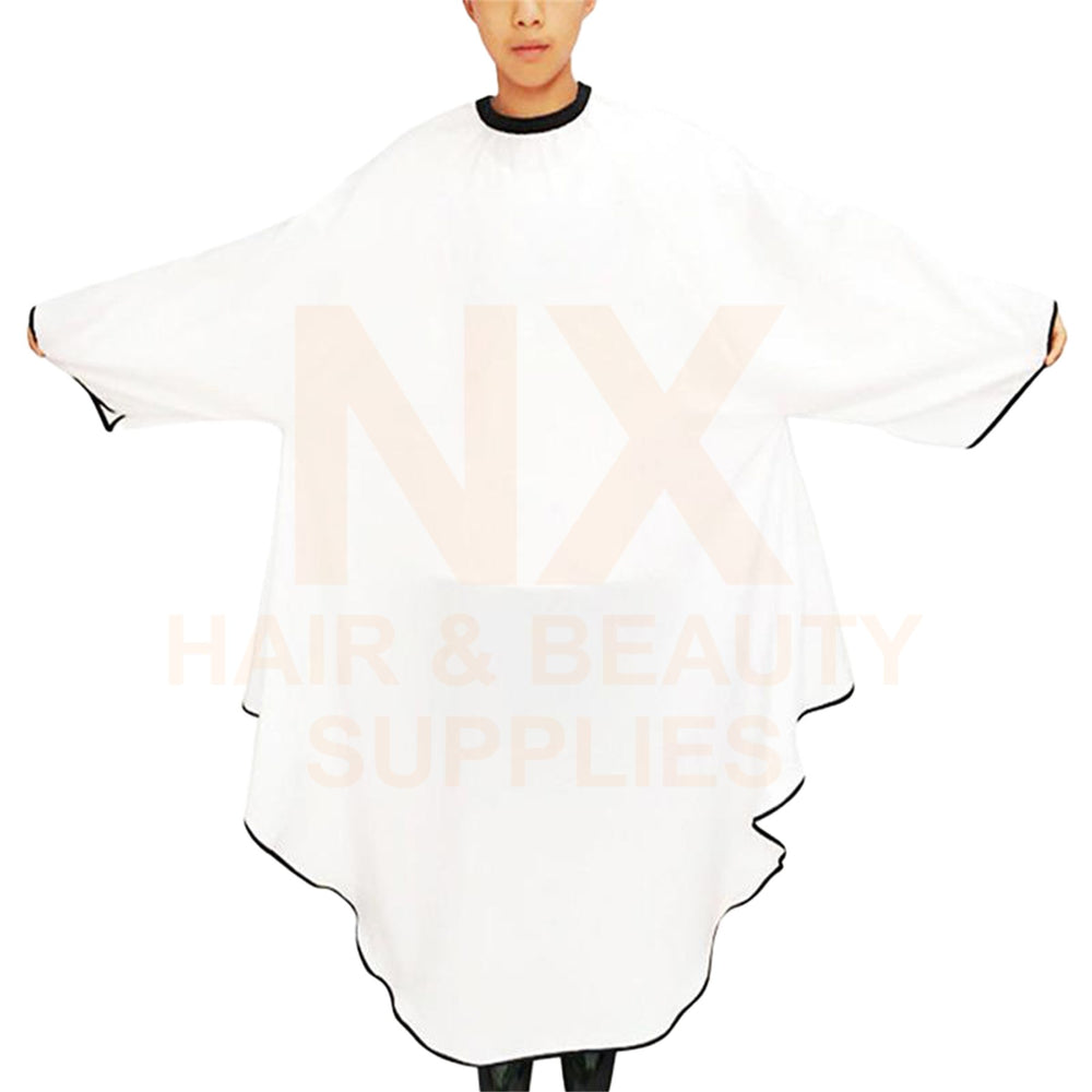 XD - CUTTING CAPE - BLACK OUT LINE - WHITE (WITH SLEEVE)