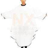 XD - CUTTING CAPE - BLACK OUT LINE - WHITE (WITH SLEEVE)