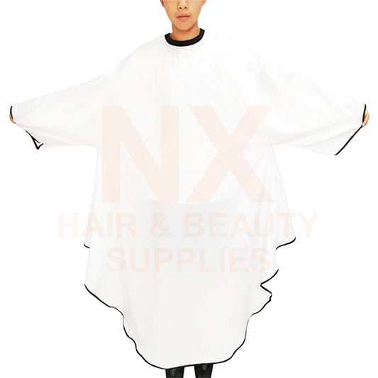 XD - CUTTING CAPE - BLACK OUT LINE - WHITE (WITH SLEEVE)