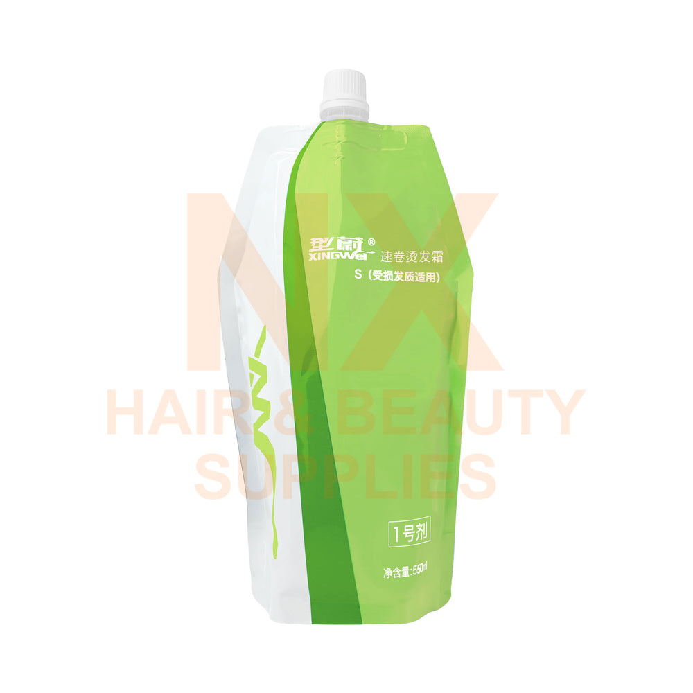 XINGWEI - D-CURL PERM LOTION (NO.1 NO RINSE) (DAMAGE) (L.GREEN) 550ML - (A) + 550ml