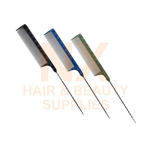 FAWEIO – METAL TAIL COMB – ZT–211A – BLACK/BLUE/GREEN