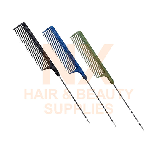 FAWEIO – METAL TAIL COMB – ZT–212A – BLACK/BLUE/GREEN