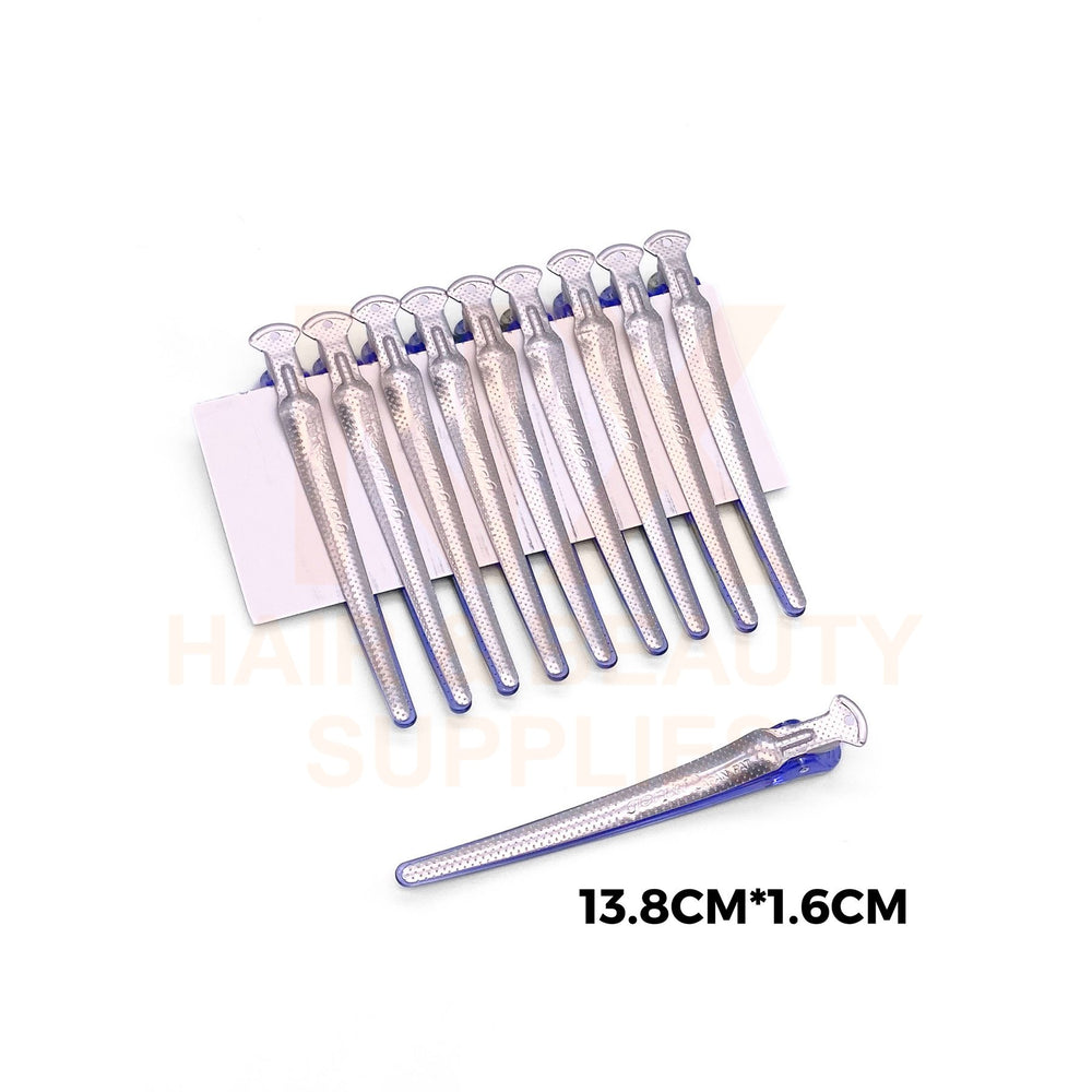 IGD - 7228 JPN CRYSTAL EXTRA LONG CLIP - 13.8X1.6CM - 10'S