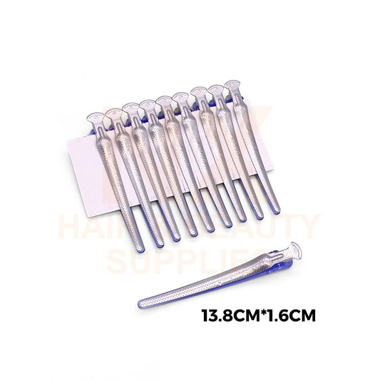IGD - 7228 JPN CRYSTAL EXTRA LONG CLIP - 13.8X1.6CM - 10'S