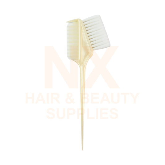 HLD - H020 DYE BRUSH WITH COMB - WHITE BRUSH - WHITE