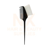 HLD - H020 DYE BRUSH WITH COMB - WHITE BRUSH - BLACK