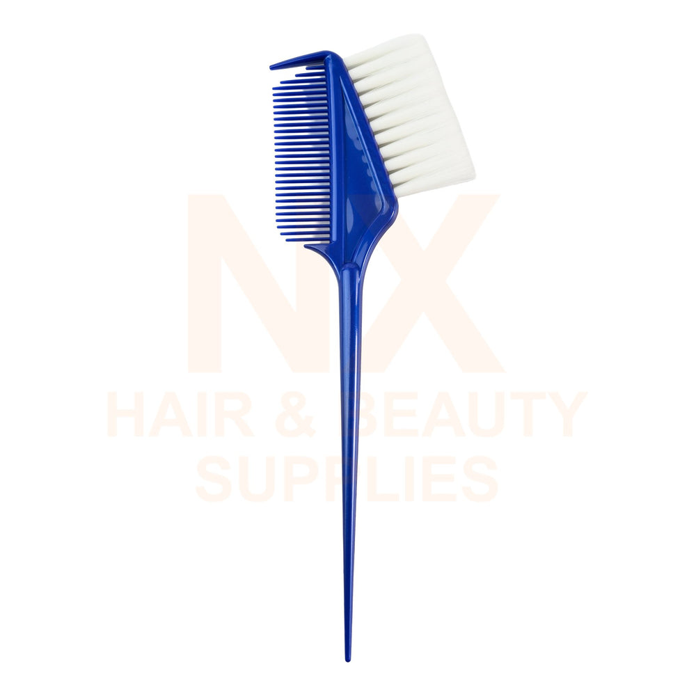 HLD - H020 DYE BRUSH WITH COMB - WHITE BRUSH - BLUE