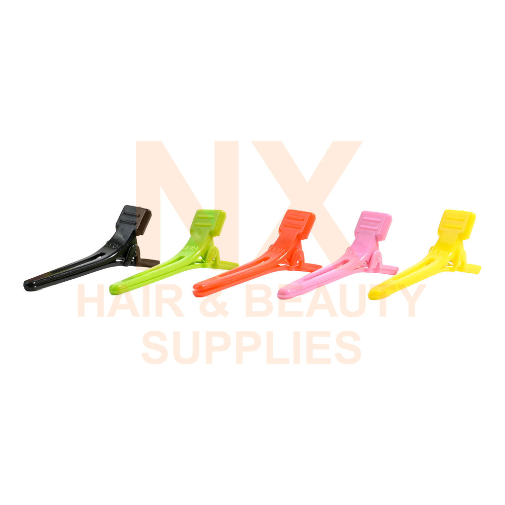 HLD - B017 - SINGLE PRONG PLASTIC COLOR CLIP - 75'S (4.5CM)