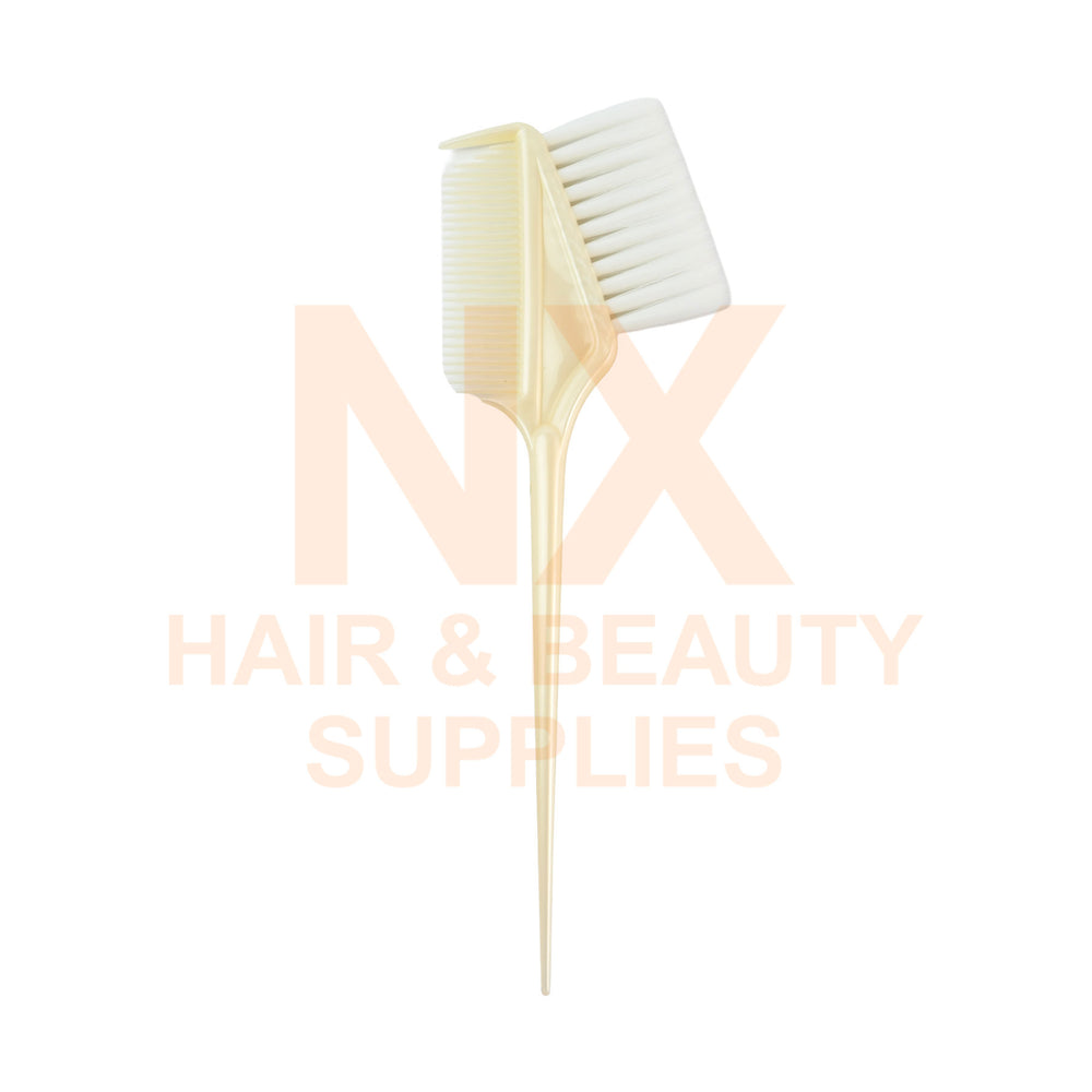 HLD - H020 DYE BRUSH WITH COMB - WHITE BRUSH - WHITE