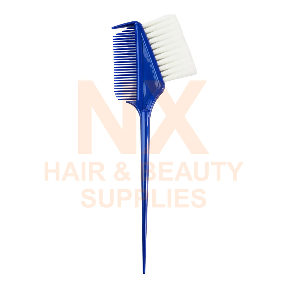 HLD - H020 DYE BRUSH WITH COMB - WHITE BRUSH - BLUE