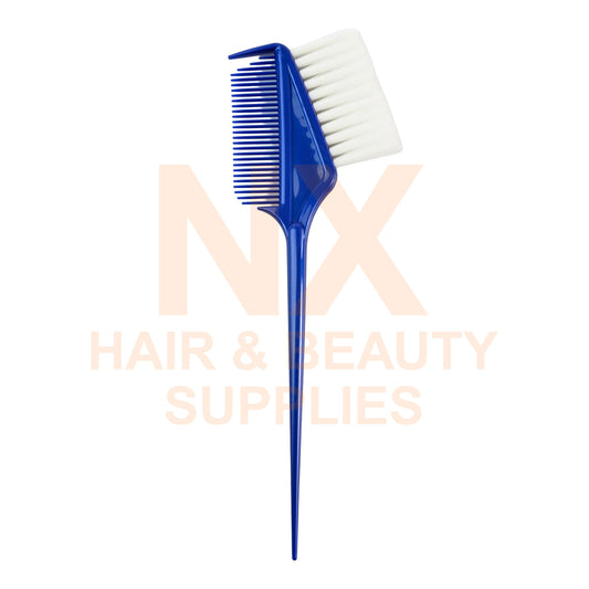 HLD - H020 DYE BRUSH WITH COMB - WHITE BRUSH - BLUE