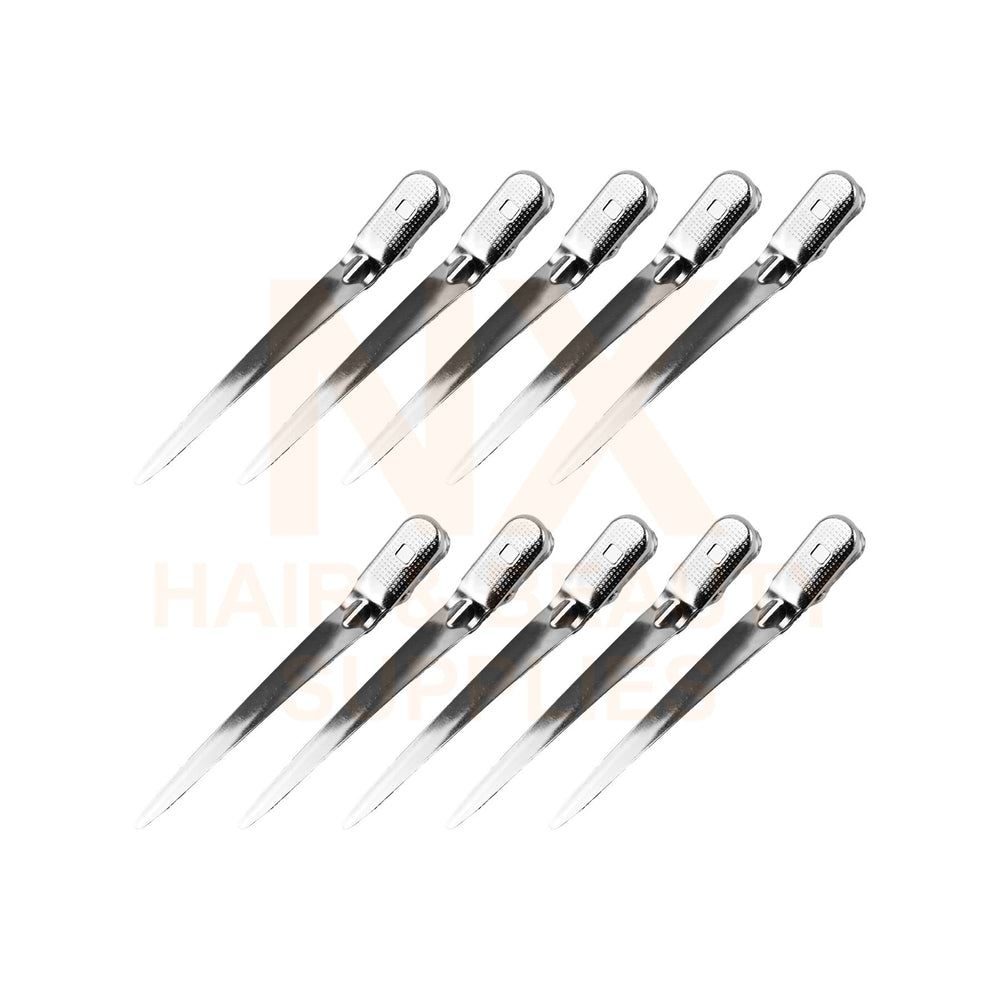 VIC+ - SECTIONING HAIR CLIP - STEEL - 10'S