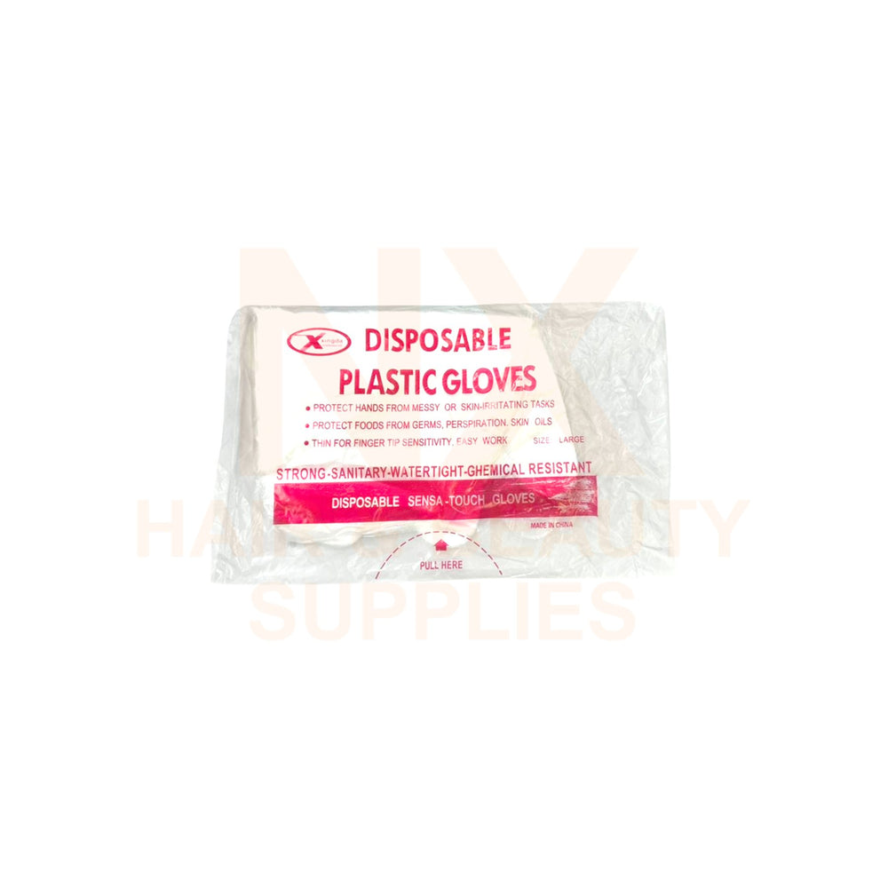 XD - DISPOSABLE PLASTIC HAND GLOVES - 28'S