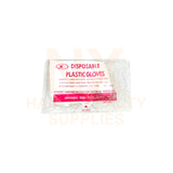 XD - DISPOSABLE PLASTIC HAND GLOVES - 28'S