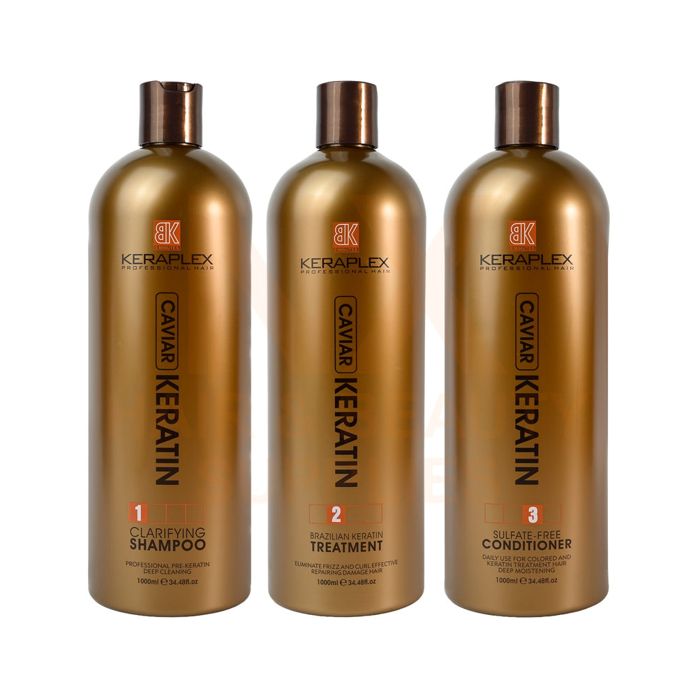 BK - KERAPLEX CAVIAR KERATIN BRAZILIAN KERATIN TREATMENT SET - 1000ML X 3 (SET)