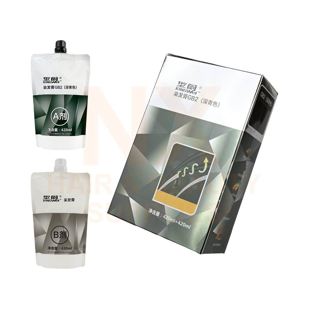 XINGWEI DISHIROU – Natural Hair Dye 420ml + 420ml - 2.0/GB2/GB5/GB7/4-77/5-77