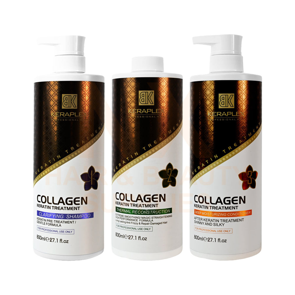 BK – KERAPLEX COLLAGEN KERATIN TREATMENT SET – 800ML X 3