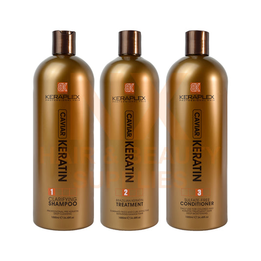 BK - KERAPLEX CAVIAR KERATIN BRAZILIAN KERATIN TREATMENT SET - 1000ML X 3 (SET)