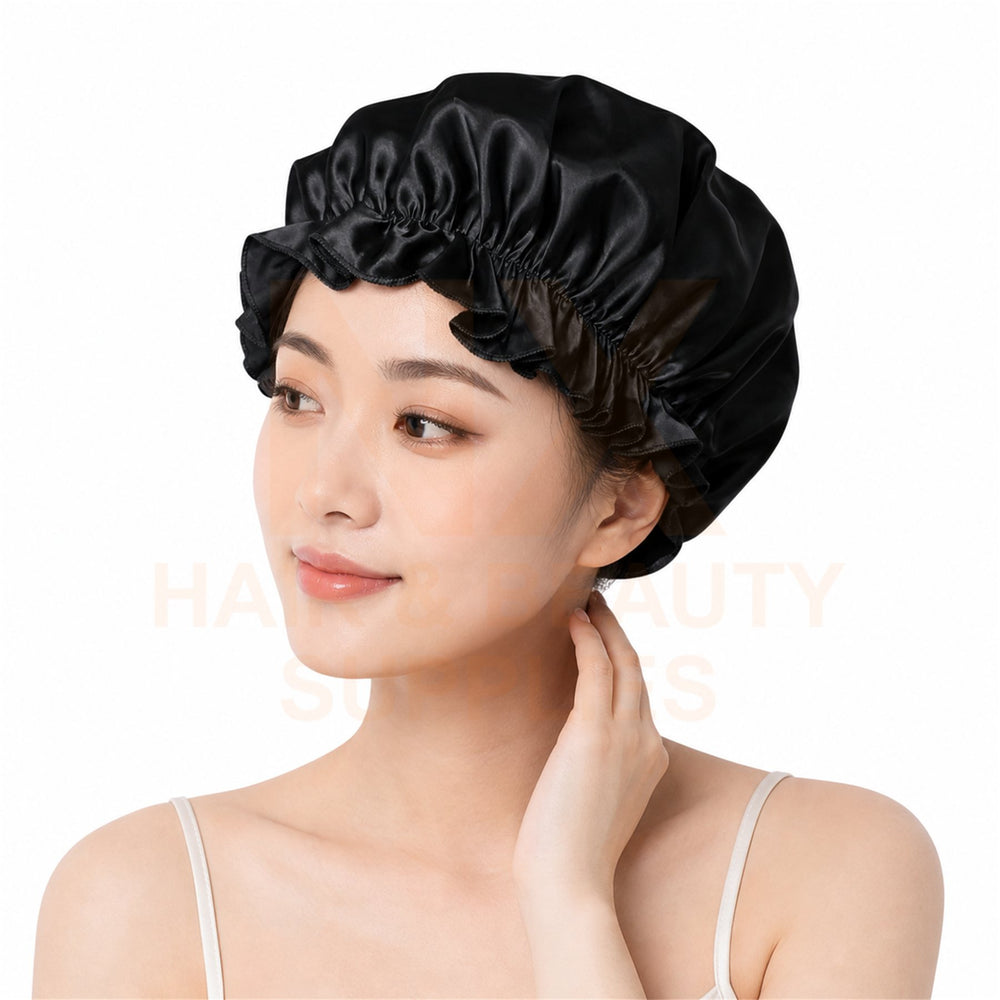 JX – SILK SHOWER CAP – BLACK