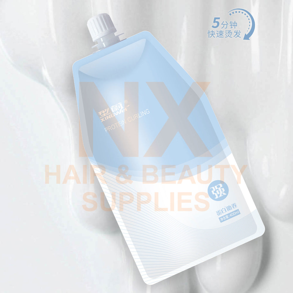 XINGWEI DISHIROU - PROTEIN CURLING PERM LOTION (HEALTHY) (BLUE) 400ML - (A)