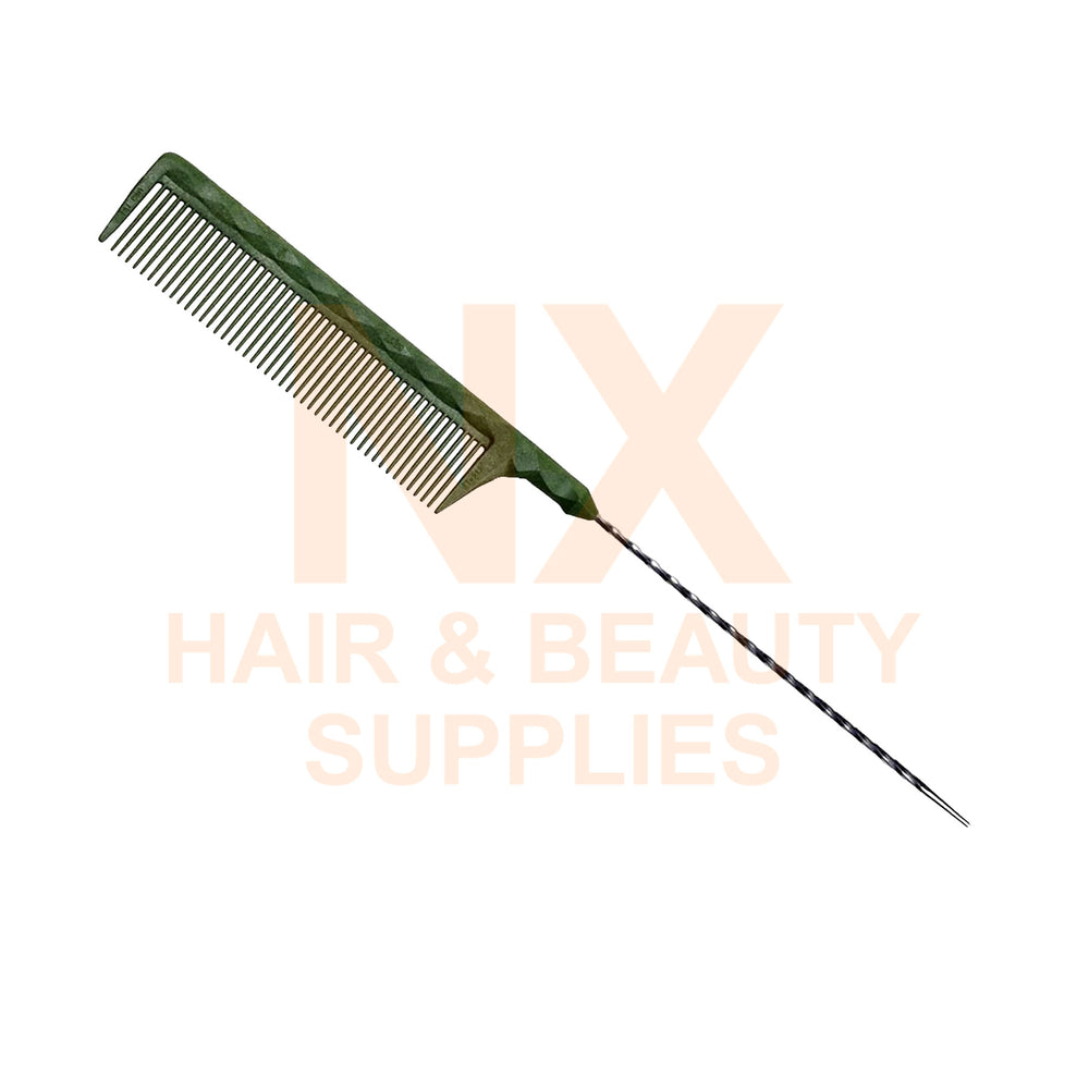FAWEIO – METAL TAIL COMB – ZT–212A – BLACK/BLUE/GREEN