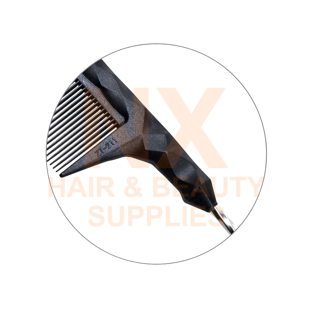 FAWEIO – METAL TAIL COMB – ZT–211A – BLACK/BLUE/GREEN