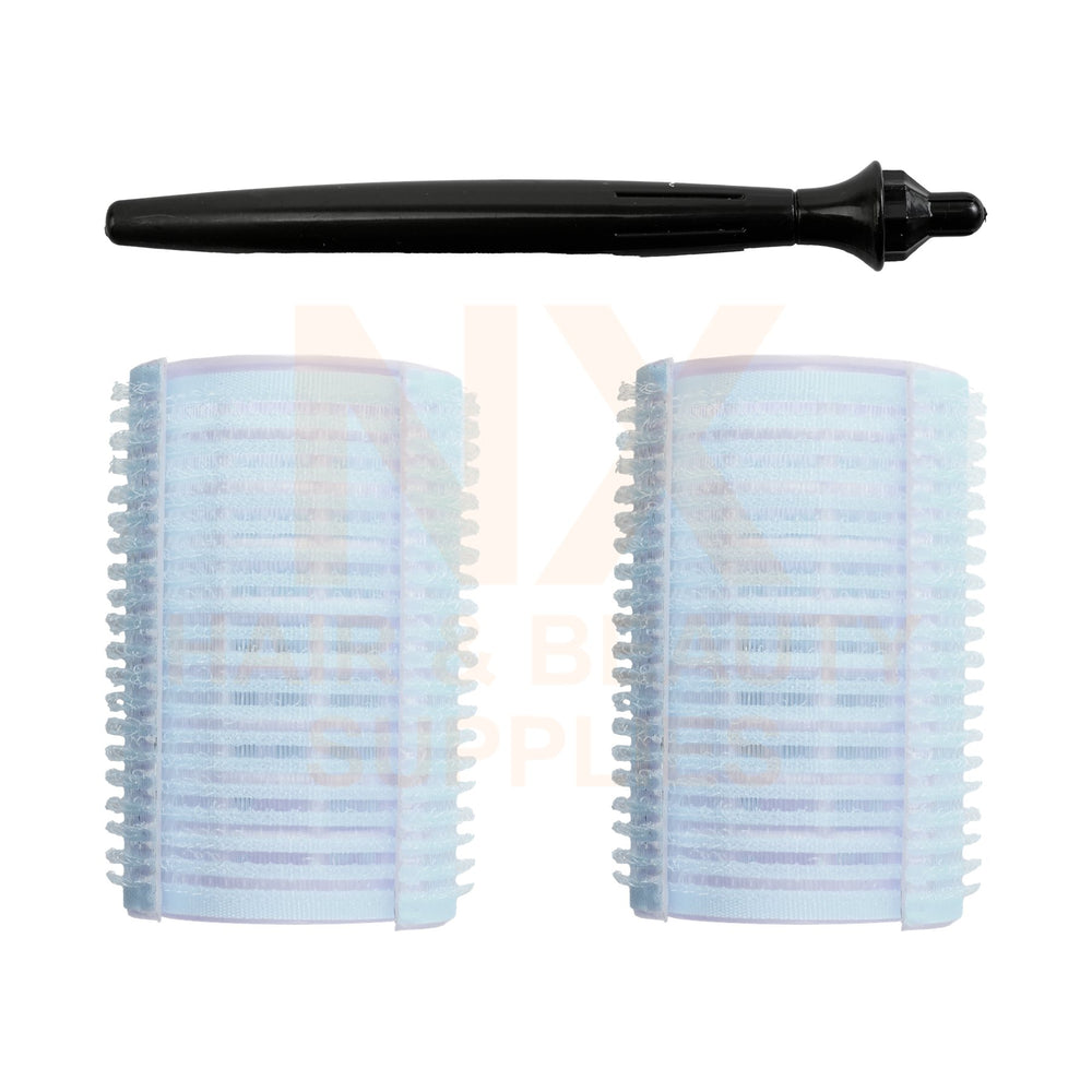 SSS - 2447 - HAIR CURLER SELF STICK (2'S) - PURPLE/PINK/LIGHTBLUE