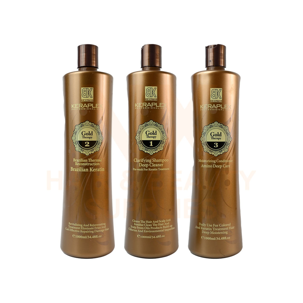 BK - KERAPLEX KERATIN TREATMENT (GOLD) - 1000ML X 3 (SET)