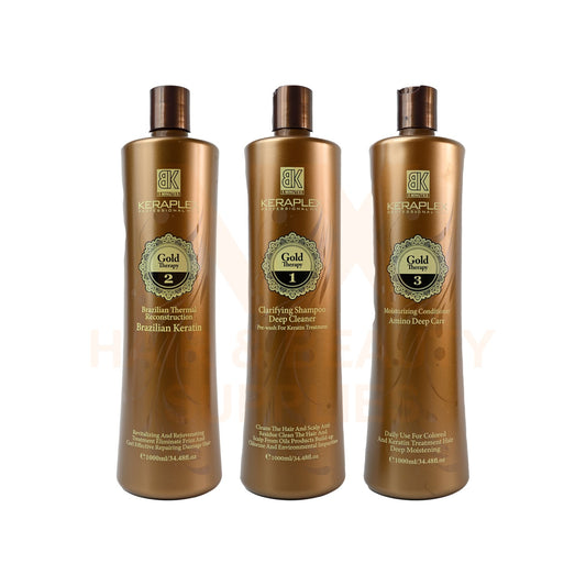BK - KERAPLEX KERATIN TREATMENT (GOLD) - 1000ML X 3 (SET)