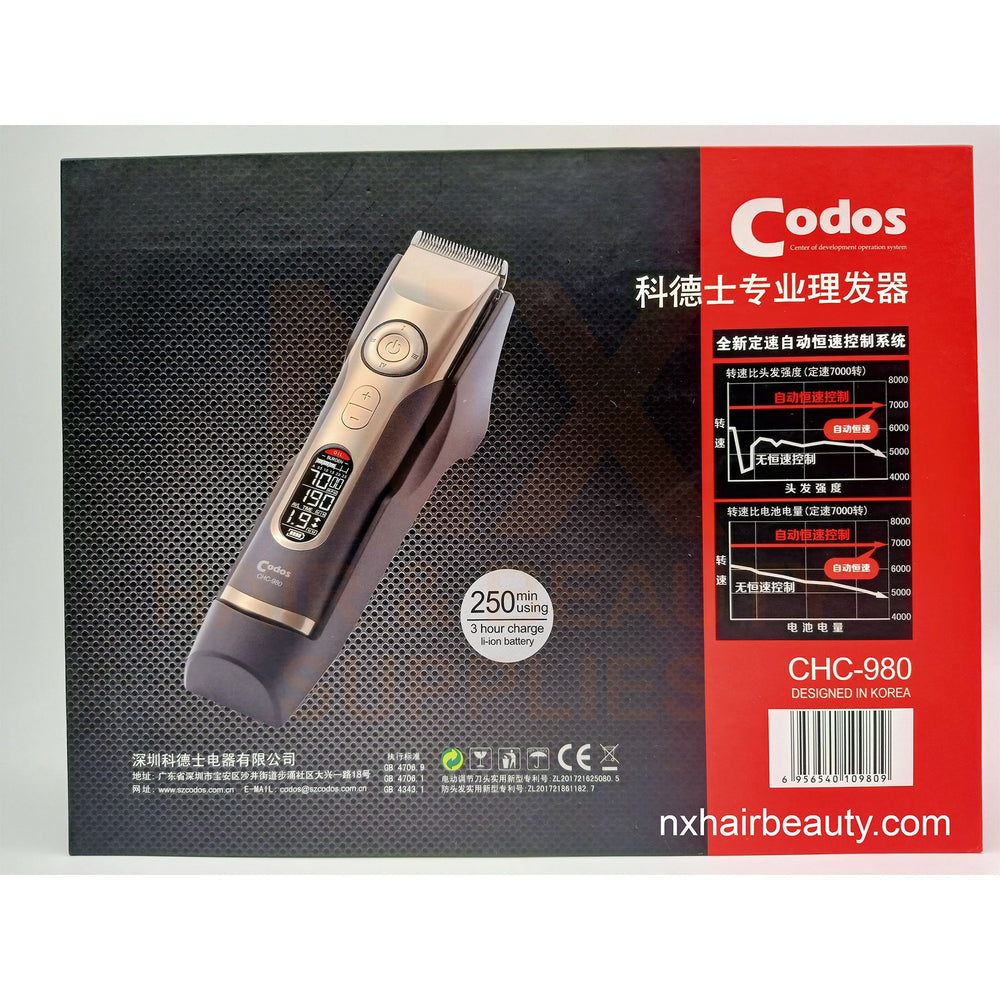 CODOS - CHC-980 - CORDLESS HAIR CLIPPER