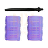 SSS - 2447 - HAIR CURLER SELF STICK (2'S) - PURPLE/PINK/LIGHTBLUE