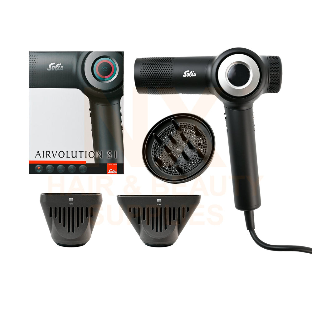 SOLIS - 930 PRO - AIRVOLUTION SI MATTE BLACK HAIR DRYER (GREY)
