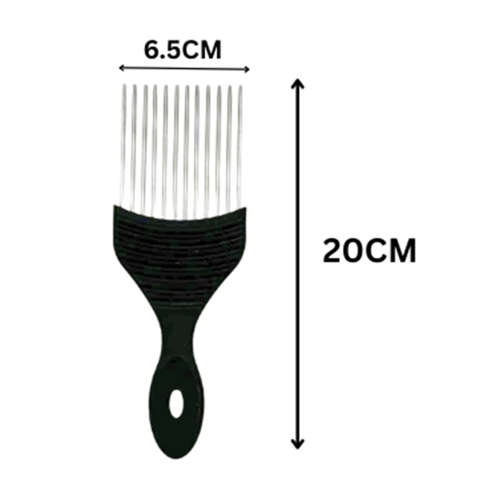 YTS AFRO METAL TAIL COMB (BIG HANDLE)12’S