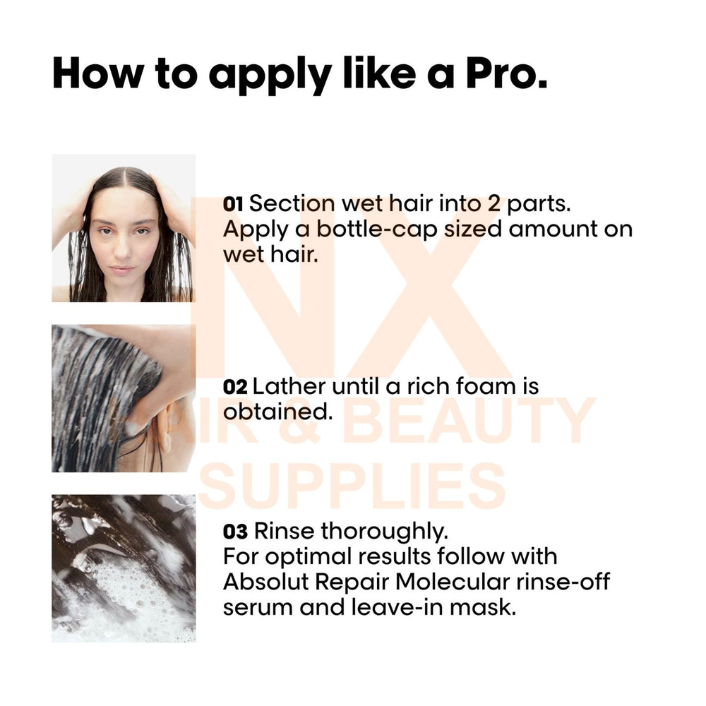 LOREAL – ABSOLUT REPAIR MOLECULAR SHAMPOO – 500ML