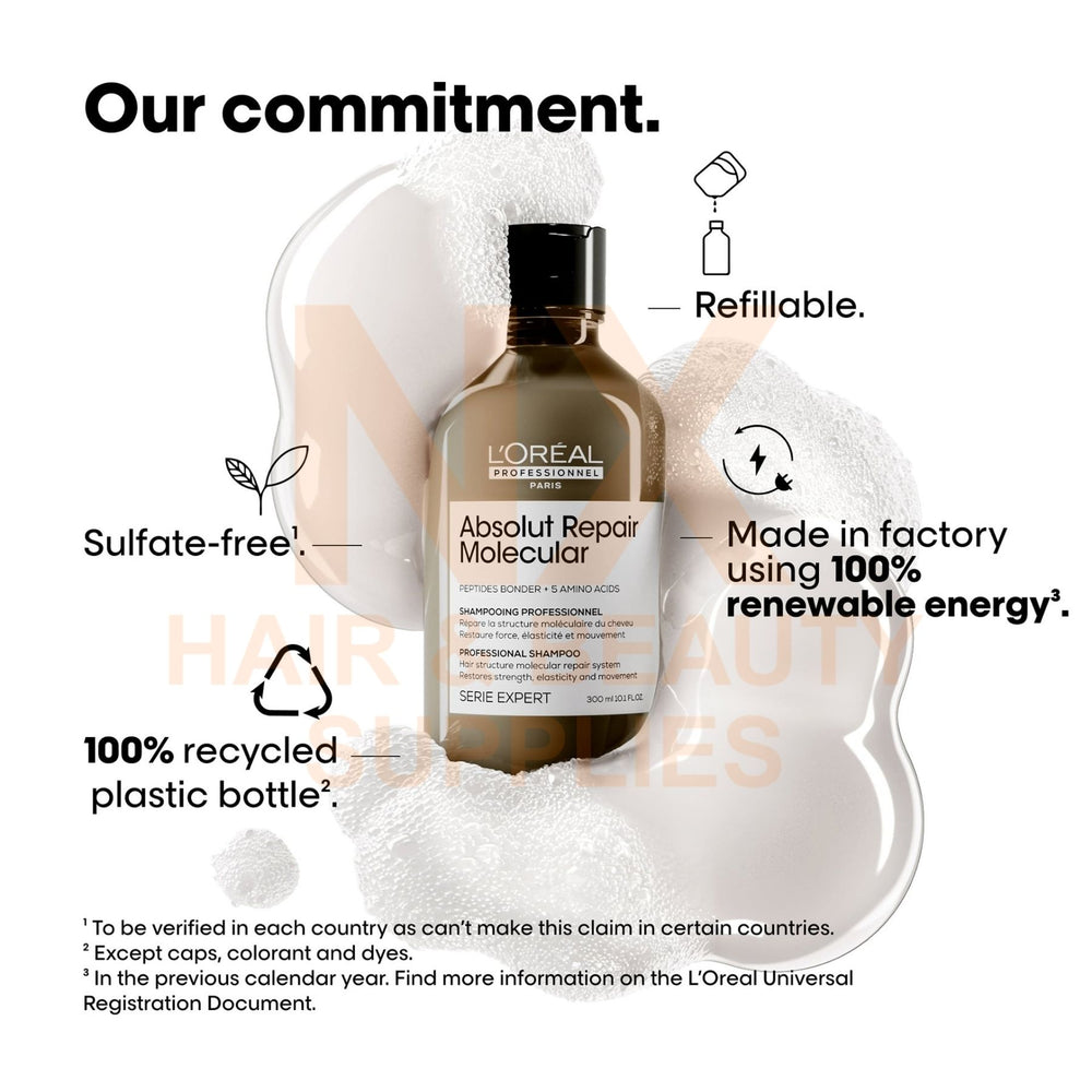 LOREAL – ABSOLUT REPAIR MOLECULAR SHAMPOO – 500ML