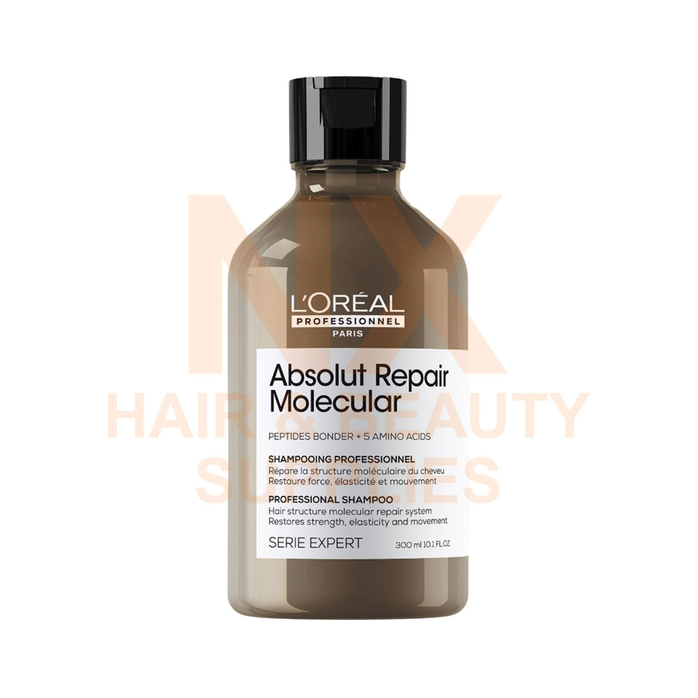 LOREAL – ABSOLUT REPAIR MOLECULAR SHAMPOO – 300ML (BLACK)