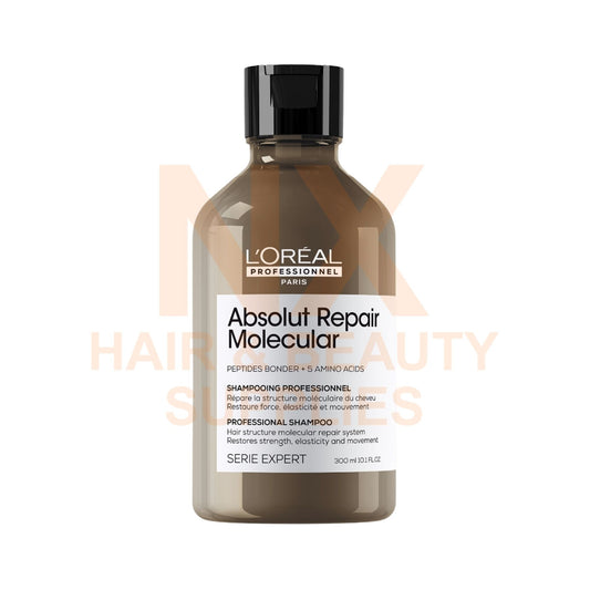 LOREAL – ABSOLUT REPAIR MOLECULAR SHAMPOO – 300ML (BLACK)
