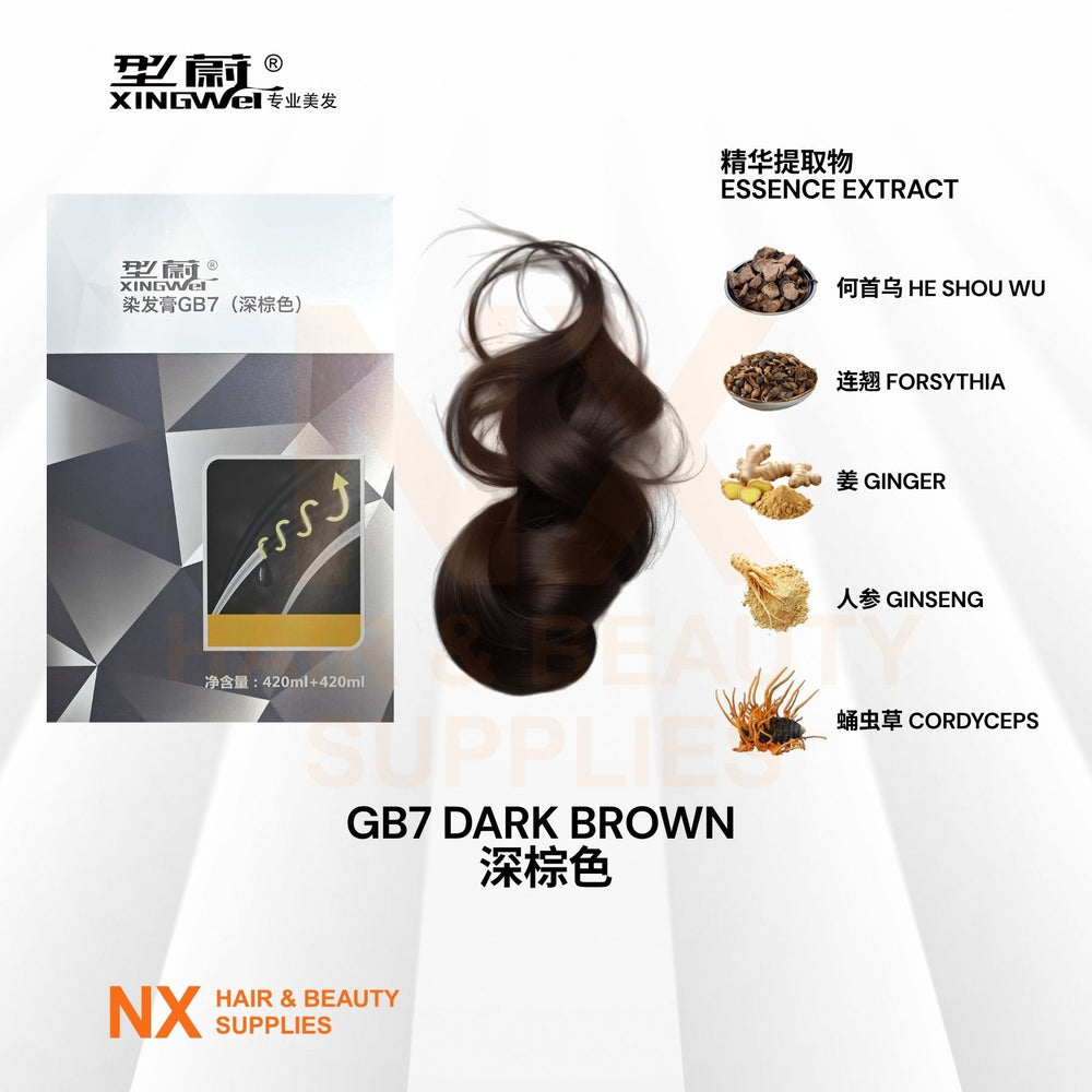 XINGWEI DISHIROU – Natural Hair Dye 420ml + 420ml - 2.0/GB2/GB5/GB7/4-77/5-77