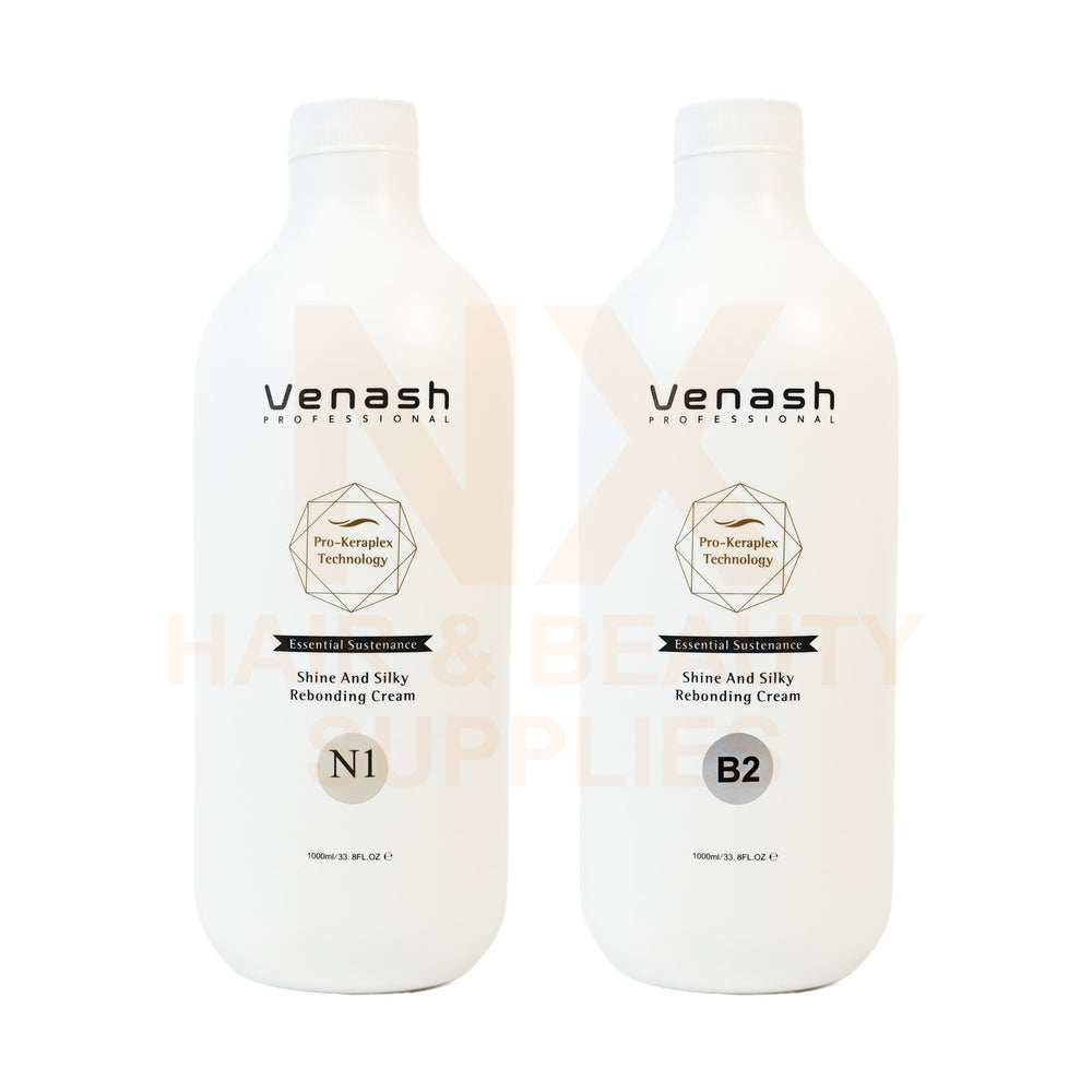 VENASH – SHINE AND SILKY REBONDING CREAM 1000ML X 2 (NORMAL HAIR)