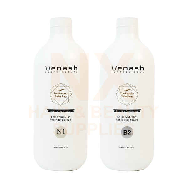 VENASH – SHINE AND SILKY REBONDING CREAM 1000ML X 2 (NORMAL HAIR)