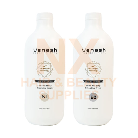 VENASH – SHINE AND SILKY REBONDING CREAM 1000ML X 2 (NORMAL HAIR)