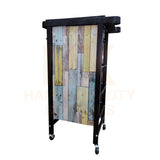 HM-008 - HAIR TROLLEY WITH WOOD DESIGN